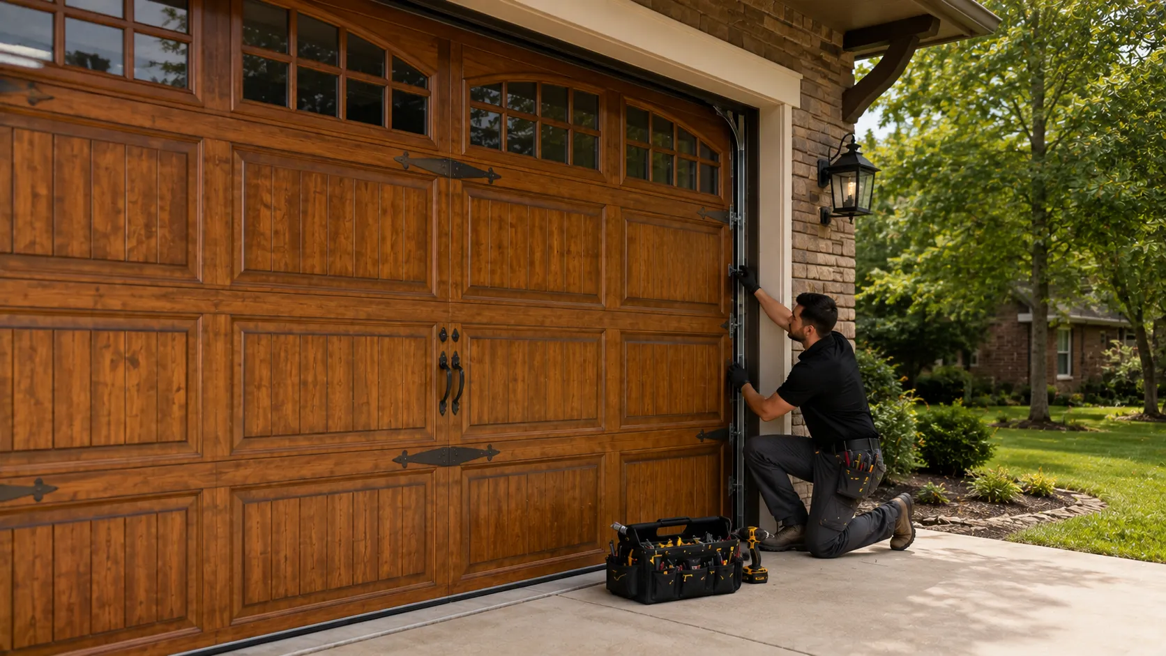 Garage door work on a home in Naperville