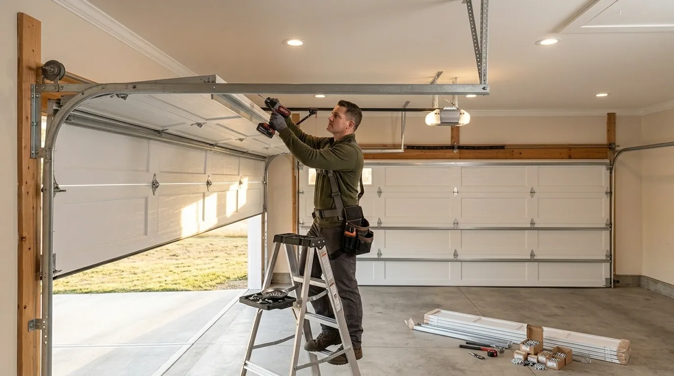 New garage door installed on a Naperville Illinois home
